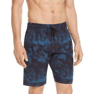 Spritual Gangster Mens Destination Swim Bottom Board Shorts, Blue, NWT
